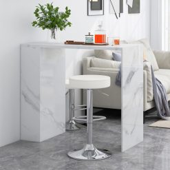 Set of 2 Adjustable Swivel Round Bar Stool Pub Chairs