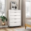 5-Drawer Dresser with Interlock System for Bedroom Living Room