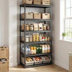 5-Tier Heavy-Duty Metal Shelving Unit with Adjustable Wire Rack