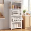 5-Tier Kitchen Baker's Rack with Flip-up PC Doors