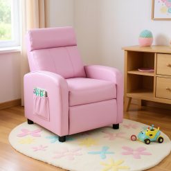 Ergonomic PU Leather Kids Recliner Lounge Sofa for 3-12 Age Group