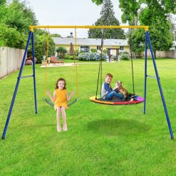 660 LBS Extra-Large A-Shaped Swing Stand with Anti-Slip Footpads (Without Seat)