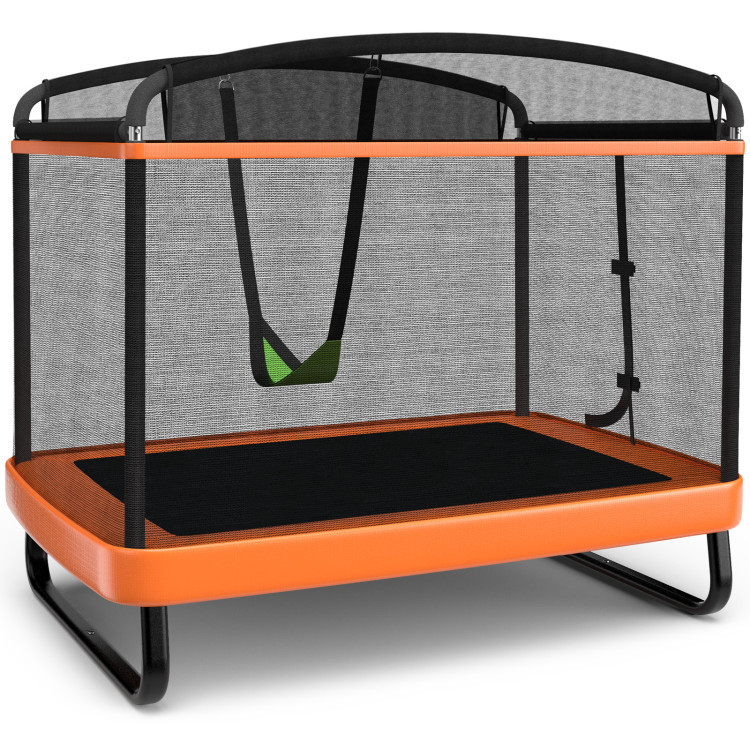 6Ft_Kids_Entertaining_Trampoline_with_Swing_Fence_Ora-3.jpg
