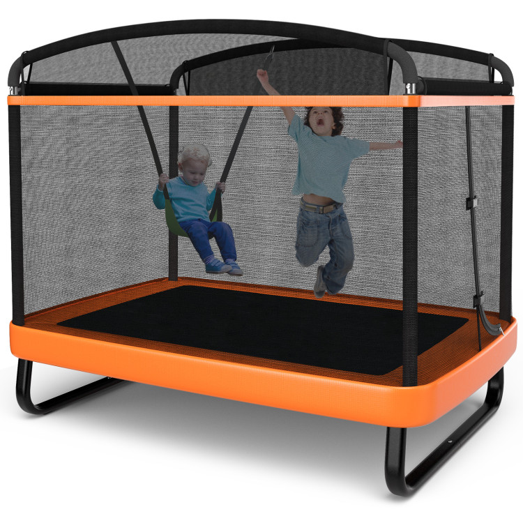 6Ft_Kids_Entertaining_Trampoline_with_Swing_Fence_Ora-5.jpg