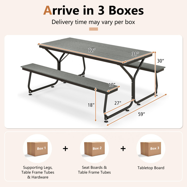 6_Feet_Outdoor_Gray_Picnic_Table_Bench_Set_for_6-8_People_Size-4.jpg