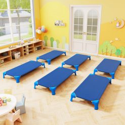 Portable 6 Pack Stackable Daycare Cots Sleeping Bed for Kids 53 Inch
