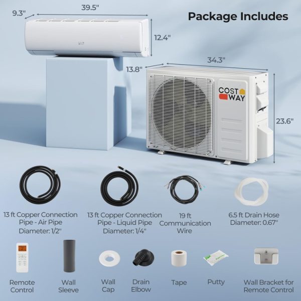 EchoCool Series​​ 23000 BTU 208/230V Mini Split Air Conditioner and Heater Pump System