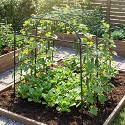 7.5 FT Tall Metal Garden Arch Trellis for Climbing Plants Outdoor