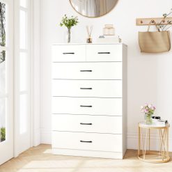 7-Drawer Tall Dresser with Metal Handles and Anti-Tipping Kits