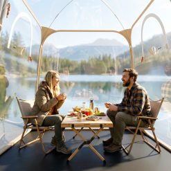 7 x 7 FT Pop Up Sports Tent Clear Bubble Tent All-Weather Waterproof Pod with Sealed Floor