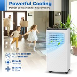 8000/10000 BTU Portable Air Conditioner 3 in 1 Floor AC Unit with Fan and Dehumidifier