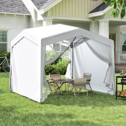 Pop up Canopy Tent wiht 4 Sidewalls Mesh Netting Wheeled Bag