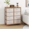 8 Drawers Dresser with Removable Fabric Bins for Bedroom