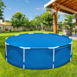 8/12 Feet Round Solar Pool Cover 12 Mil for In-Ground Above-Ground Swimming Pools