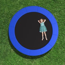 8-16 FT Trampoline Pad Replacement Safety Pad with Fixing Straps (Blue)