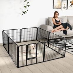 8 Panel 24/32/40 Inch Height Pet Fence Indoor Outdoor