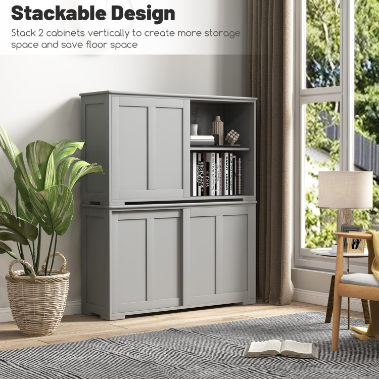 Antique_Stackable_Kitchen_Storage_Sideboard_with_Height_Adjustable_Shelf_Gray-7.jpg