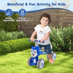Baby Balance Bike No Pedal Lightweight Infant 4 Wheels Baby Bicycle