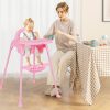 4 in 1 Convertible Kids Dining High Chair with Adjustable Removable Tray and Footrest