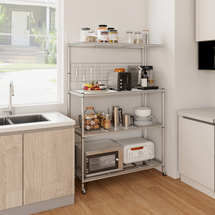 Bakers_Rack_on_Wheels_with_Adjustable_Shelves_Silver-1.jpg