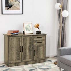 Buffet Server Storage Cabinet with 2-Door Cabinet and 2 Drawers