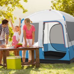 5 Person Camping Tent with Mesh Windows and Carrying Bag for Camping Hiking Traveling