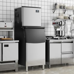 Commercial Ice Maker Machine 418 LBS/24H with 200 LBS Storage Bin