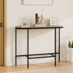 Console Table 44-Inch Entryway Table with Faux Marble Tabletop and Heavy-Duty Metal Frame