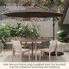 10 Feet Patio Umbrella with 112 Solar-Powered LED Lights