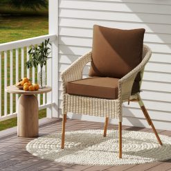 Deep Seat Chair Cushion Pads Set with Rope Belts for Indoor and Outdoor