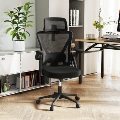 Ergonomic Mesh Office Chair with Adjustable Lumbar Support and Flip-up Armrests