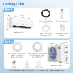 9100 BTU 20.5 SEER2 115V Mini Split Air Conditioner with Heat Pump
