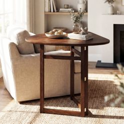 Foldable Dining Table 31.5" Triangular Small Kitchen Table for 2