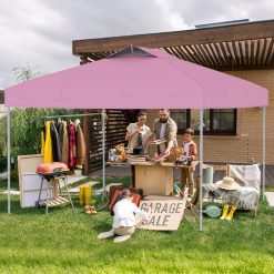 10 X 10 FT Foldable Outdoor Patio Shelter Canopy Tent with 1-Push Center Lock