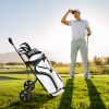 Folding 2 Wheels Push Pull Golf Cart Trolley with Scoreboard