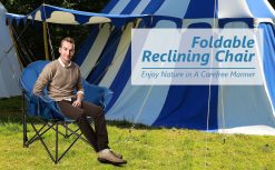 Folding Camping Moon Padded Chair with Carrying Bag