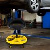 20 Inch-25 Inch Height Adjustable Rolling Garage Stool with Tool Tray Storage