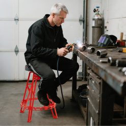 Heavy-Duty Aluminum Garage Bar Chair with 360° Swiveling Seat