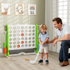 Jumbo 4-to-Score Game with Ring-toss and Basketball Hoop