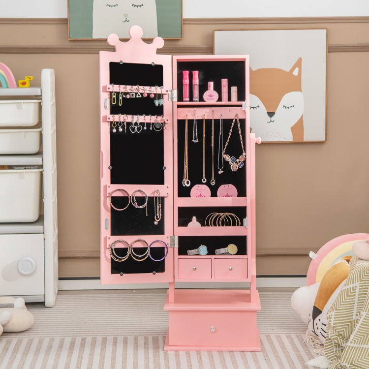 Kid_Freestanding_Jewelry_Armoire_with_Full_Length_Mirror_Pink-6.jpg