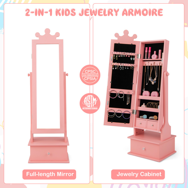 Kid_Freestanding_Jewelry_Armoire_with_Full_Length_Mirror_Pink-7.jpg