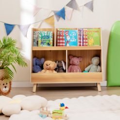 5-Cube Kids Bookshelf and Toy Organizer with Anti-Tipping Kits