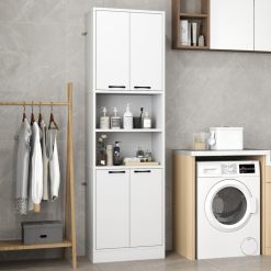 75 Inch Kitchen Pantry Cabinet Tall Cupboard with Doors and Shelves