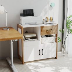 Kitchen Storage Cabinet with Drawer Pull-Out Shelf and 2 Doors