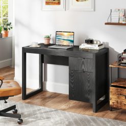 Modern Computer Desk Writing Workstation with Cabinet and Drawer