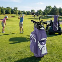 Molded Lock Top Golf Cart Bag with 14-Way Full Length Dividers and 11 Pockets