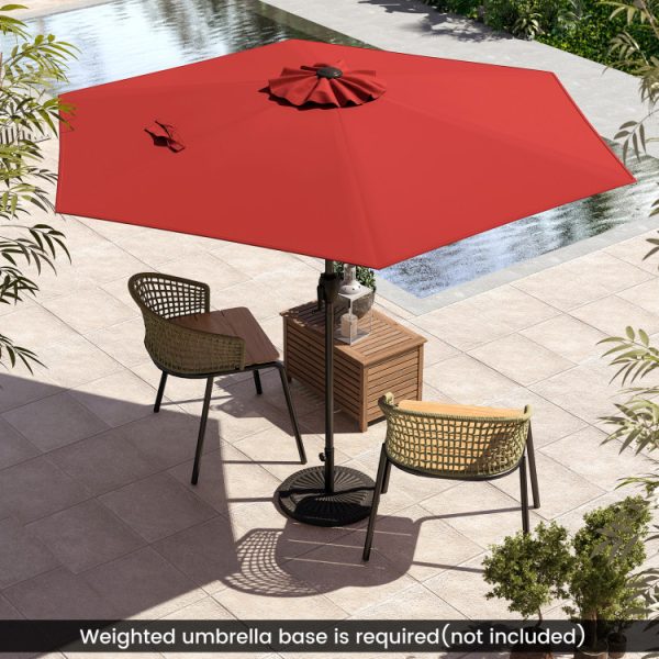 7.5 feet Outdoor Patio Heavy Duty Market Umbrella with Push Button Tilt