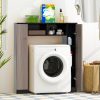 Over The Toilet Storage Cabinet with 2 Open Compartments and 4 Adjustable Shelves