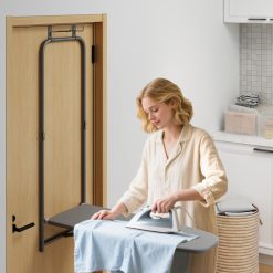 Over the Door Ironing Board Space-Saving Metal Hanging Ironing Board