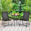 Set of 2 Outdoor Patio Folding Chair with Ergonomic Armrests